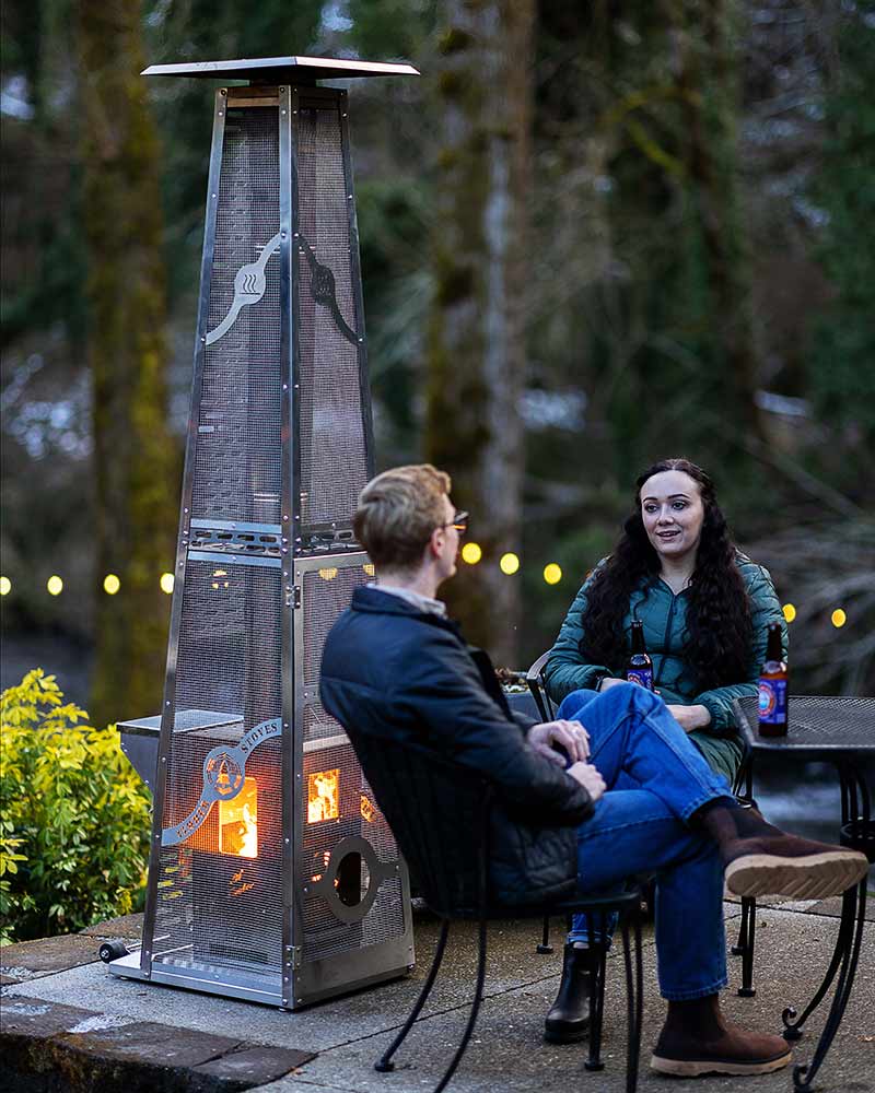 Up close shot of the Lil' Timber Elite Patio Heater